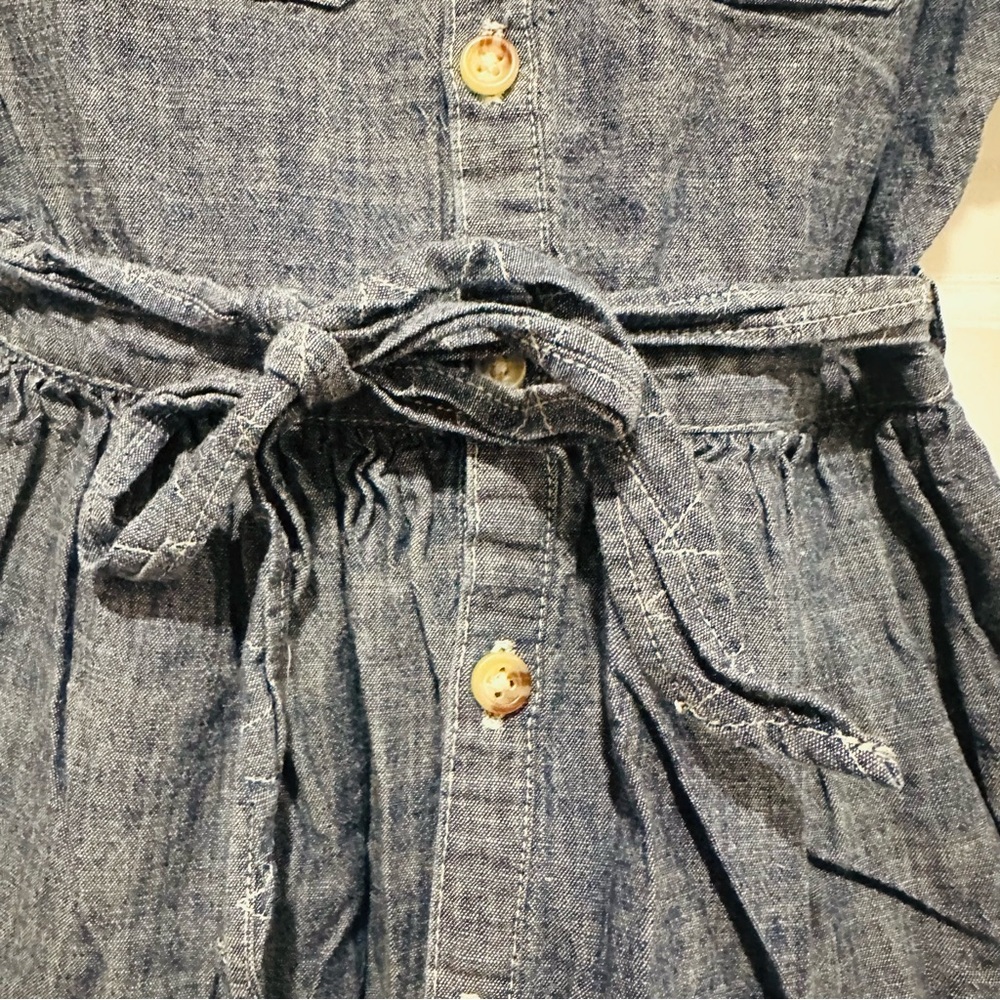 Ralph Lauren Denim Kids Chambray Dress with Button Closure - Picture 5 of 10